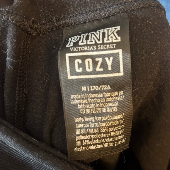 PINK Victoria's Secret Cozy Black Leggings - Picture 3 of 3